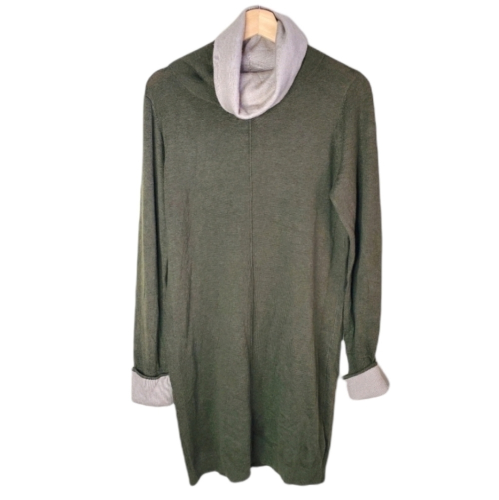 Philosophy Sweater Dress Turtleneck Olive